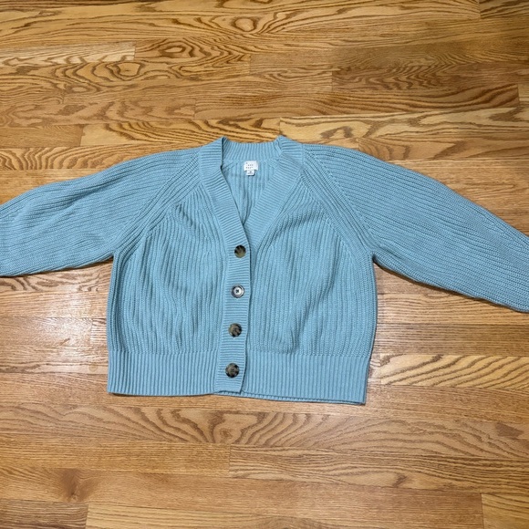 A New Day Aqua Blue Button Up Cardigan Sweater sz M - Picture 3 of 7